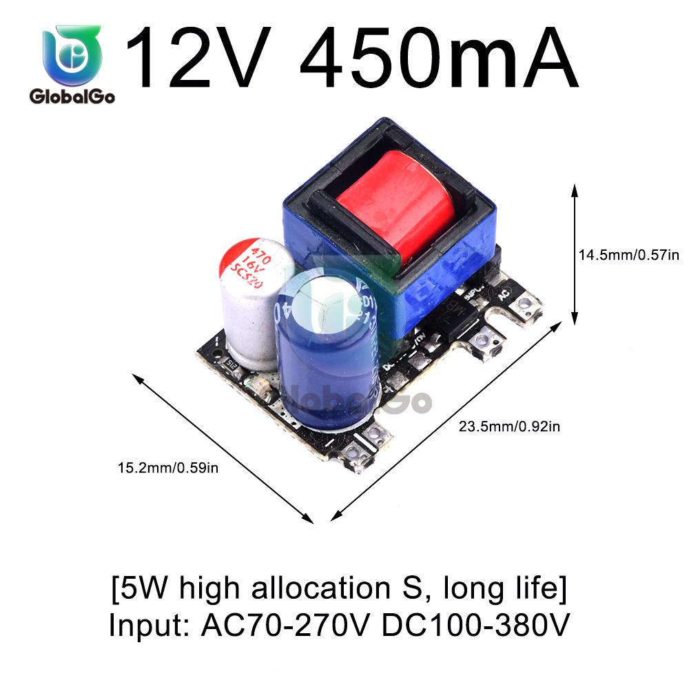 AC-DC 5V 700mA 1000mA 2000mA Precision Buck Converter AC 70-270V To 5V DC Step Down Transformer Power Supply Board Module