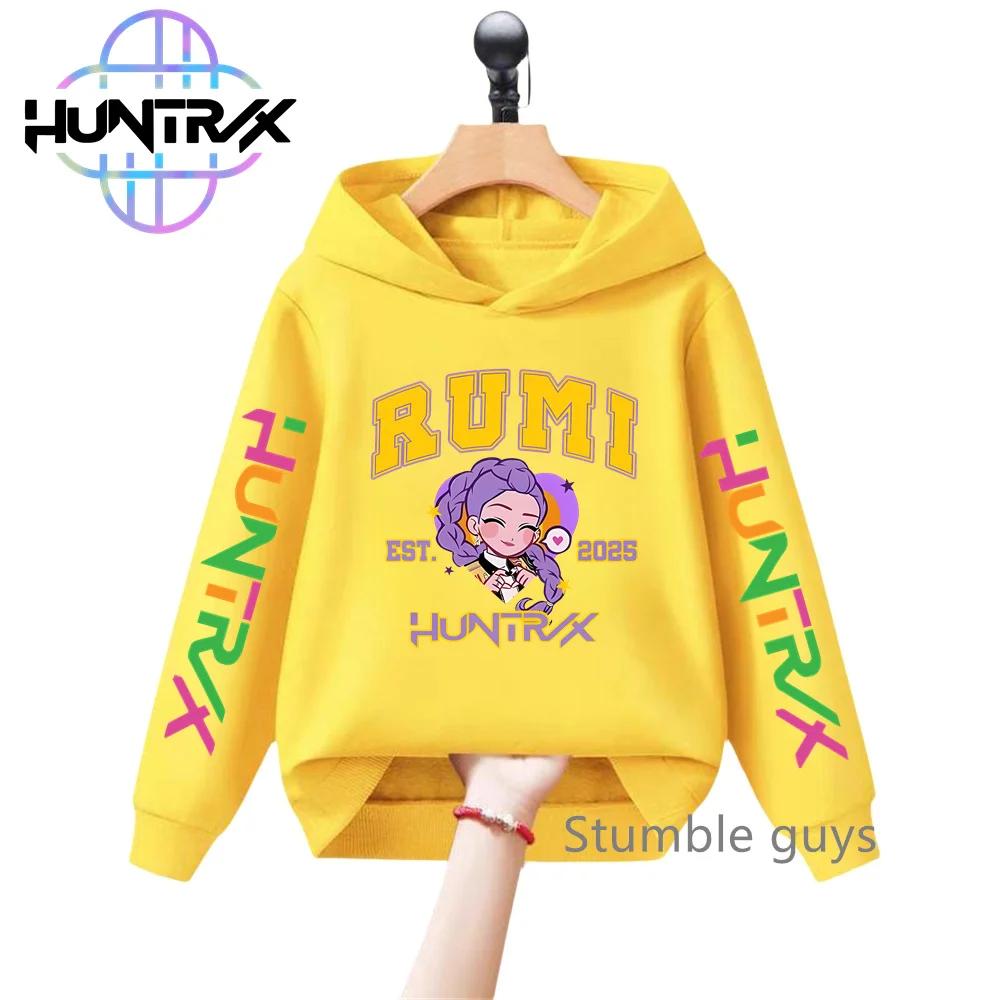 Kids KPop Demon Hunters Autumn Boys Girls Hoodie Long Sleeve Sweatshirt Sportswear Anime Clothes Stylish