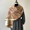 Latest Design Winter Two-Sided Jacquard Cashmere Scarves High Quality Women Thicken Wrap Shawl Ladies Wool Pashmina Scarf