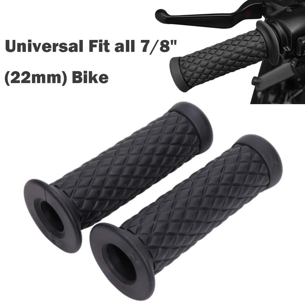 Classic Motorbike Handle Bar Vintage Rubber Moto Hand Grips For Yamaha Honda Suzuki Harley Cafe Racer Motorcycle Grip