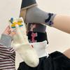 Ladies Spring and Autumn Cute Cartoon Cat In Tube Pile Pile Socks