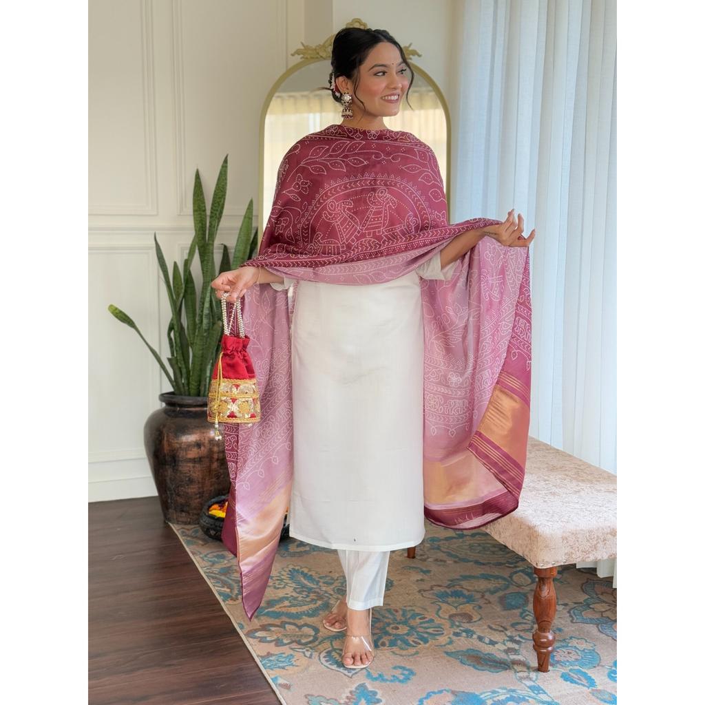 Indian Designer Roman Silk Top Tunic Kurti Women Bollywood Salwar Kameez Set SC-2294