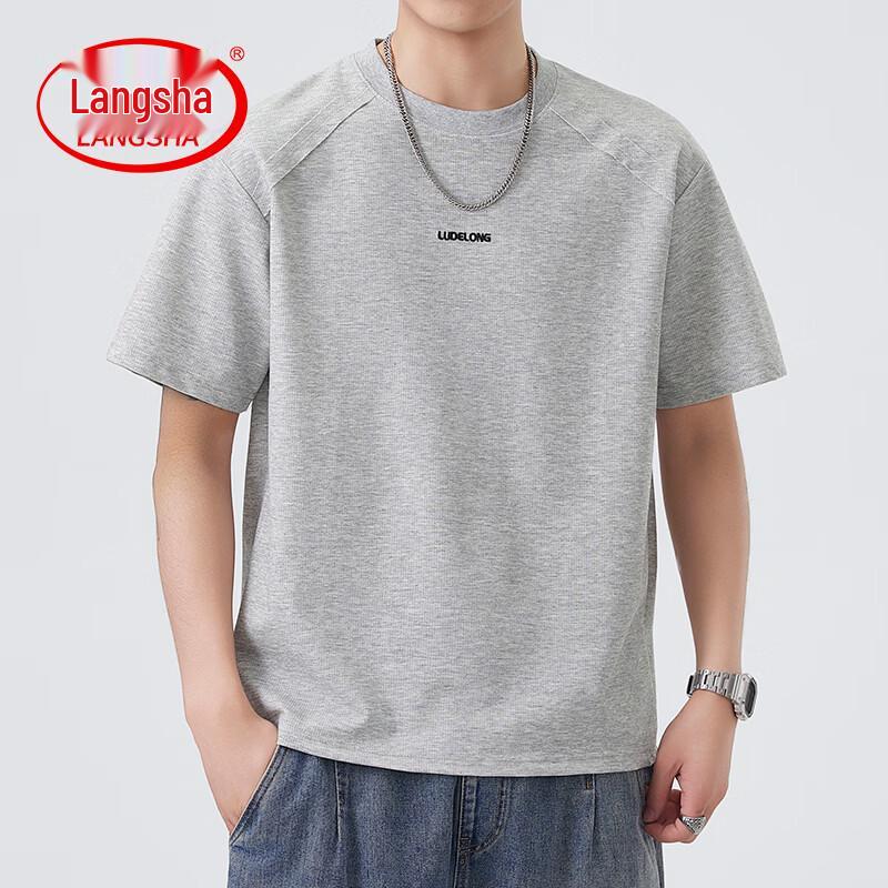 Langsha Men s Casual Loose Fit Short Sleeve T-Shirt XL