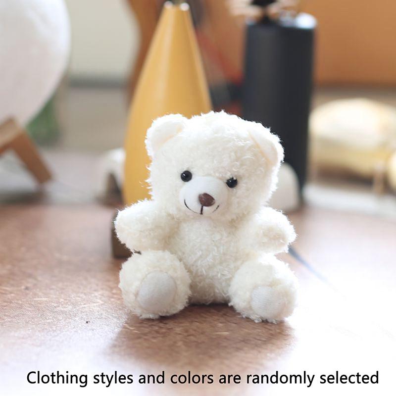 1 Piece Cute Sweater Bear Plush Pendant Toy Soft Stuffed Animal Small Bear Doll Keychain Lovely Birthday Gifts For Girl Boy