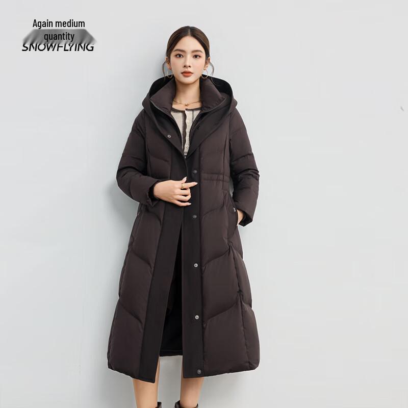 XueZhongFei Women's Mid-length Hooded Down Jacket