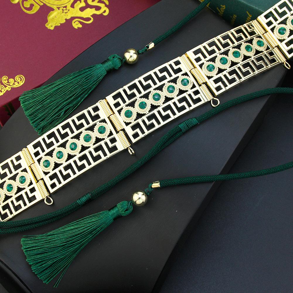 Elegent Tassels Rope Belt for Women Wedding Dress Crystal Waist