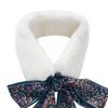 Scarf - Plush Leopard Ribbon Scarves for Winter Coat, Sweater, Blouse Shirt