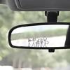 Yousheng The Stick Figure Band Rearview Mirror Decal, Simple PVC Car Rearview Mirror Stickers, Self Adhesive Stickers for Car Window Fuel Tank Cover