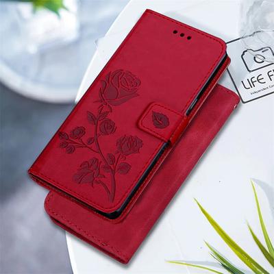 Skórzany futerał na telefon z motywem róży dla Xiaomi Redmi Note 12 Pro 12S Etui na portfele na książki dla Xiaomi Poco X5 Pro 5G Odporna na wstrząsy klapka na gniazdo kart Pokrywa ze stojakiem