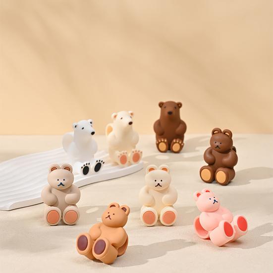 Bear Door Handle Stopper Wall Protector Adhesive-Free Silicone Door Lever Stop Wall Bumper Noise Reduction Home Office Door Anti-collision Pad