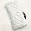 Super Soft Premium Faux Leather Glasses Case | Compact Quilted Design, Secure Closure, Stylish Carry-On | (3 Colors Available) White/Black/Pink