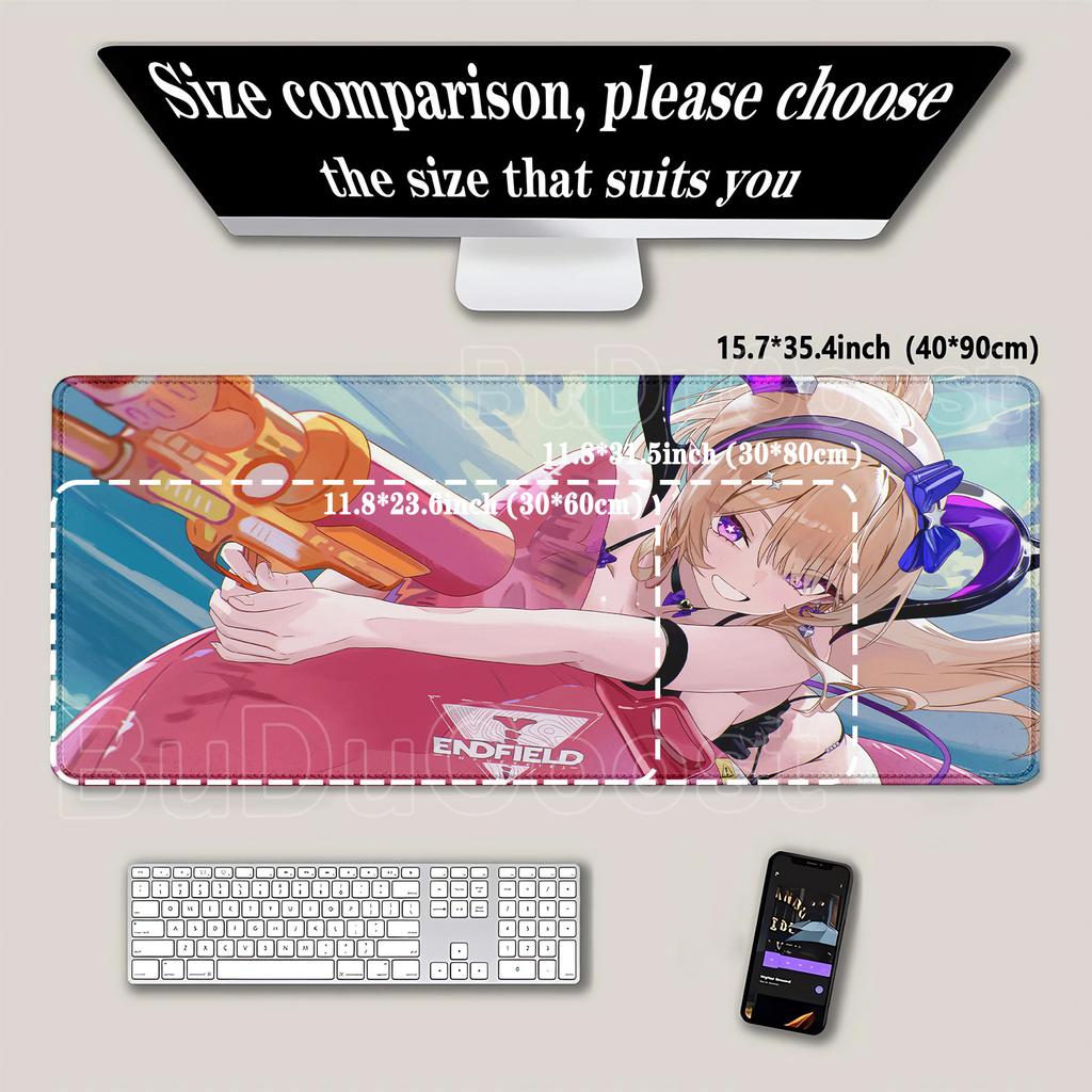 Gaming Arknights Endfield Liino Larger Mouse Pad Office Keyboard Overlock Esports Mousepad PC HD Printing Non-slip Base Desk Mat