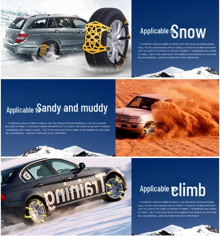 Winter Essential Car Tire Anti-Skid Chains for Mud and Snow Extrication
