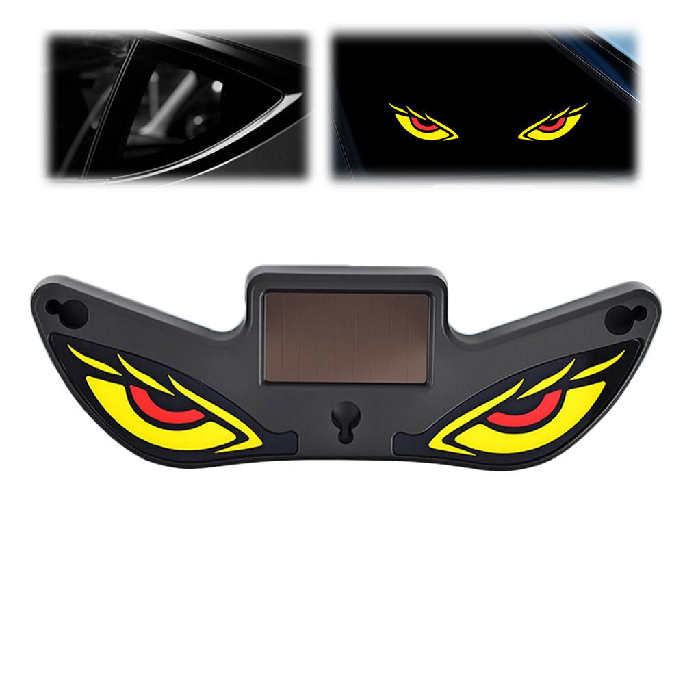 Solar Car Window Devil Eyes Driving Warning Strobe Lights LED Ambient Lights Windshield LED Demon Eyes Car Lights Accessories