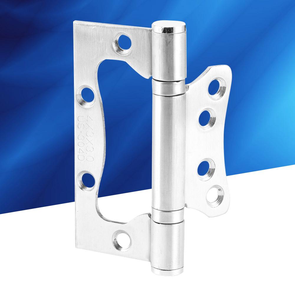 2Pcs Stainless Steel Home Wood Door Silent Hinge Hardware Accessories No Need of Slotting