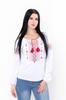 Elegant Ukrainian Vyshyvanka Blouse for Women – Rich Embroidery On Smooth Interlock,  Any Season, 8607-038-22 HC