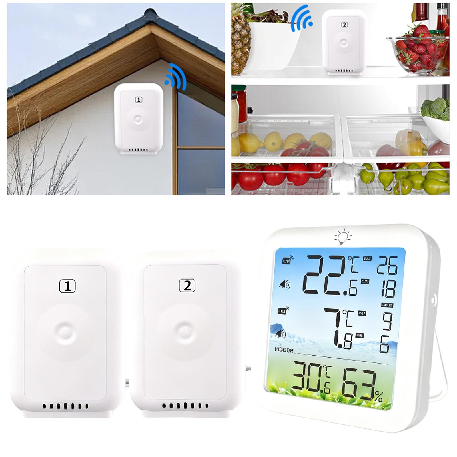 Digital Refrigerator Thermometer Backlit Display Wireless Indoor Outdoor Thermometer with Alarm for Indoor & Outdoor Monitoring China Mainland