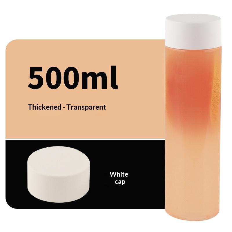 400/500/600Ml Round Disposable Juice Beverage Bottle Milk Tea Yogurt Transparent Plastic Bottles