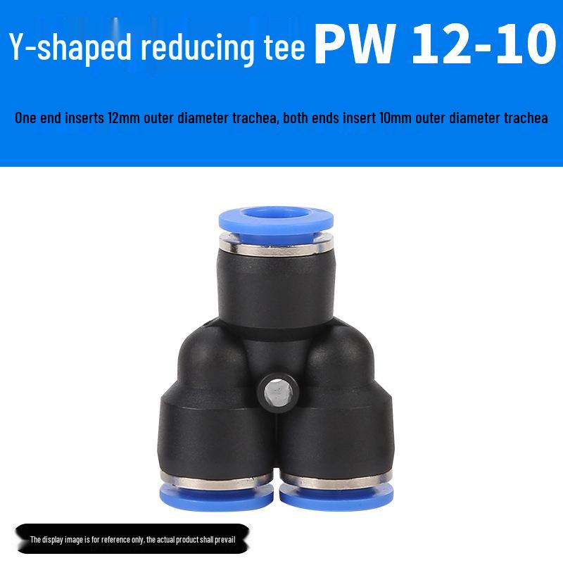 Pneumatic Reducing Y-Type Quick-Insert Plastic Air Hose Connector (PY-4-16)