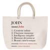 Rope Handle Beach Bag - PLANETEE - Large Size - Cotton - Customizable (first Name) - Shoulder Bag