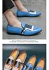 Men's Large Size Slip-on Leather Loafers - Size 48 Trendy Pull-on Driving Shoes