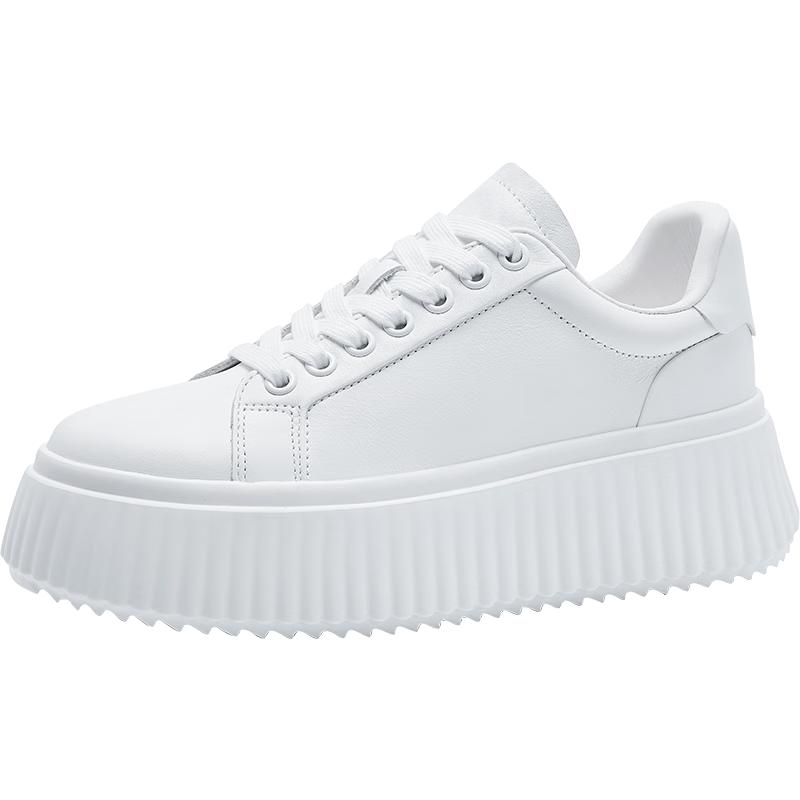 CHERY KALLY Women s Genuine Leather Platform Sneakers 36