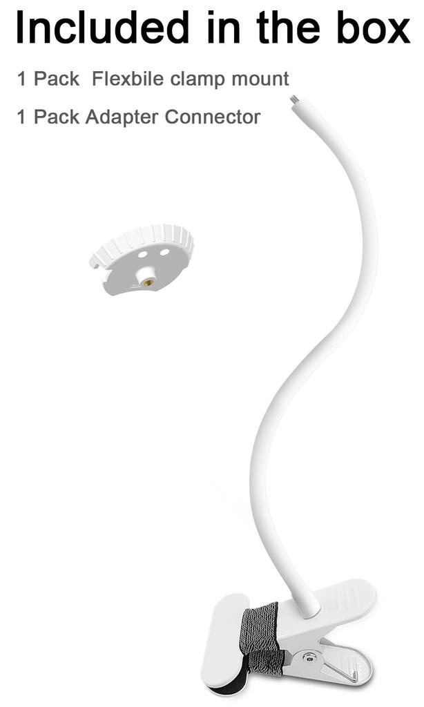 AOZTSUN Baby Monitor Mount, Compatible with Babysense HD S2/V43 Monitor and Other Baby Monitors, 1/4" Screw Hole, 15.7-inch Flexible Clip Clamp Mount,