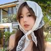 Women's Lace Scarf Headband for Women Non Slip Floral Lace Hair Kerchief Head Scarf for Hair Styling Photo Hair Accessories