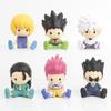 6 Stück 7 cm HUNTER×HUNTER Anime Merchandise Killua Zoldyck GON·FREECSS Actionfiguren Modellpuppe Auto Desktop-Dekoration Geschenk Spielzeug