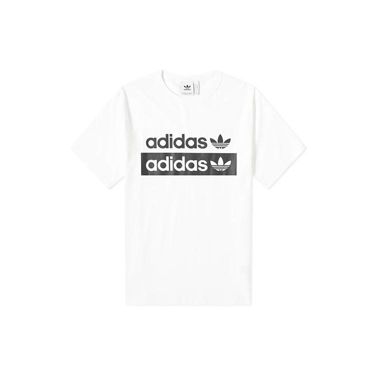 adidas originals Vocal Logo Tee Printing Short Sleeve White Men s ED7195 XL