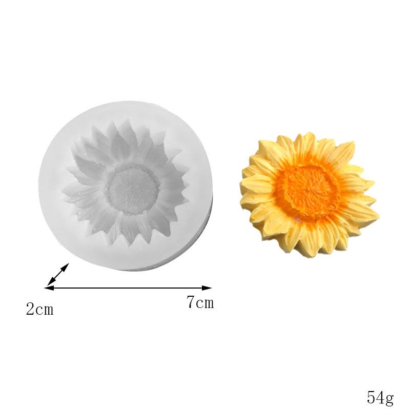 Sunflower Shape Silicone Candle Molds Easy Release DIY Wax Daisy Mould for Soy Wax Reusable Flower Shaped Mold Home Decor Gifts