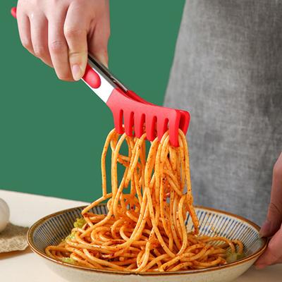 Tong Comb-shaped Collet Heat-resistant Anti-slip Clamping Bread Tongs Serving Food Clamp BBQ Kitchen Gadget