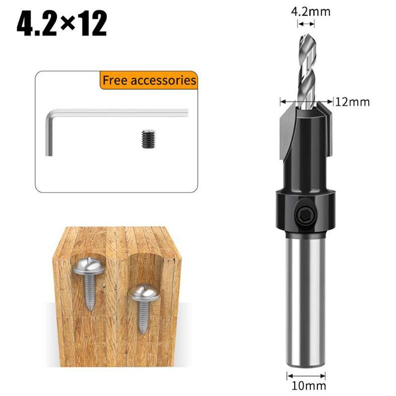 Woodworking Countersink Drill Bit Alloy Hole Cutter Drill Wood Screws Mount Drill Bit Woodworking Tools 8mm 10mm Shank