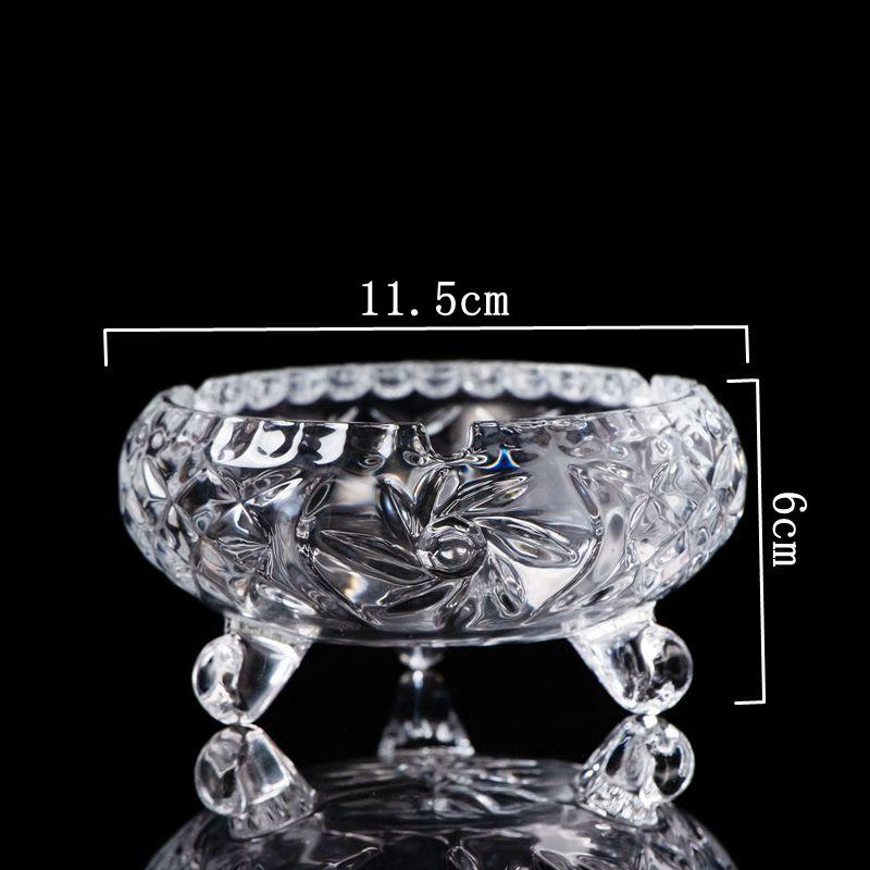 Home Crystal Glass Ashtray Fashionable and Creative Personality Living Room, Bedroom Coffee Table Office Ashtray