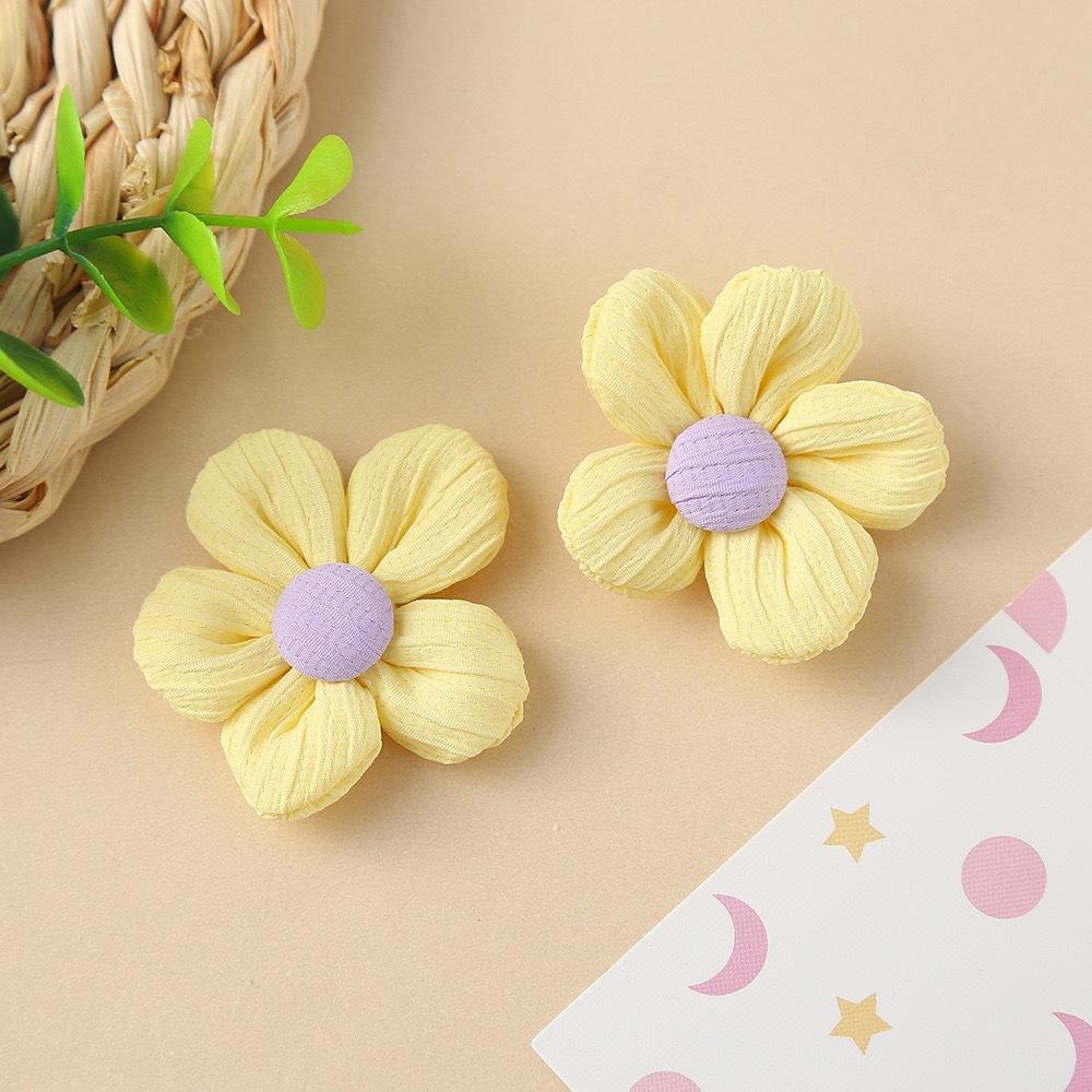 7Pcs Accessories Hand Woven New Colored Fabric DIY Small Flower Headpieces Hair Clips Accessories Clothing Bags Accessories