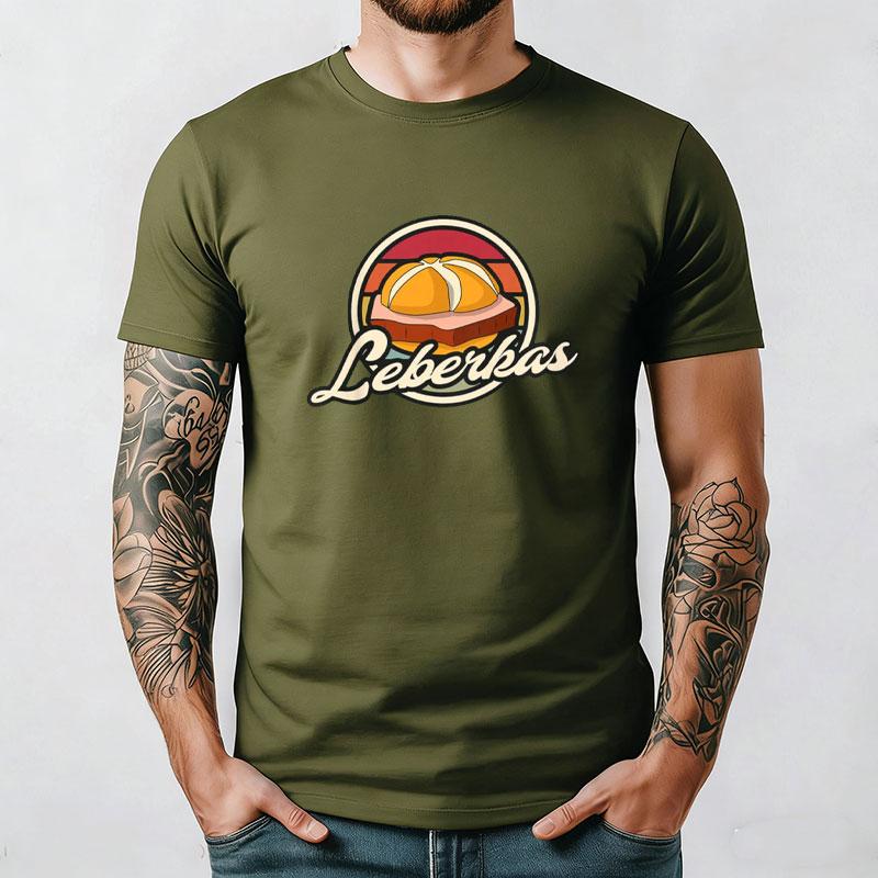 Leberkäse T-Shirt Oktoberfest München Bayern Fun Shirt Lustiges Neues Sommer Kurzarm-T-Shirt Gestartet Lässiges Baumwoll-Print-Oberteil