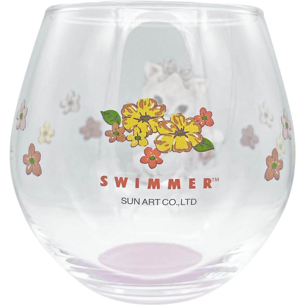Cammy Juice Pencil Art Round Swimmer 9x9cm Made in "Swimmer" Glass, Large, Design, Cup, Glassware, Accessories, Tableware, Clear, Approx. Diameter,