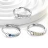 Colorful Meteor Zircon Index Ring For Women Simple Fashion Come True Finger Band Jewelry Gift