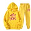 New Saja Boys Sweater Two-piece Men's and Women's Fleece Hoodie Set