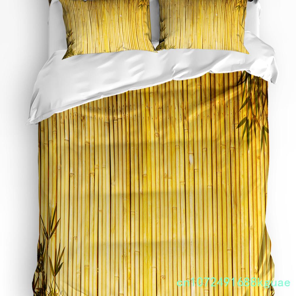 Set Biancheria da Letto 3 Pezzi Orchid Stones Bamboo Zen Verde Per Camera da Letto Letto Matrimoniale Tessile per la Casa Copripiumino Copripiumino Federa