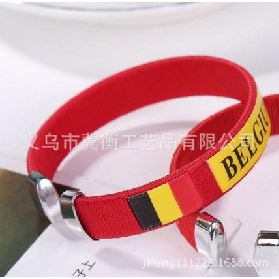 2026 World Cup Flag Bracelet Spain Sports Wristband Embroidered Bracelet Fan Supplies