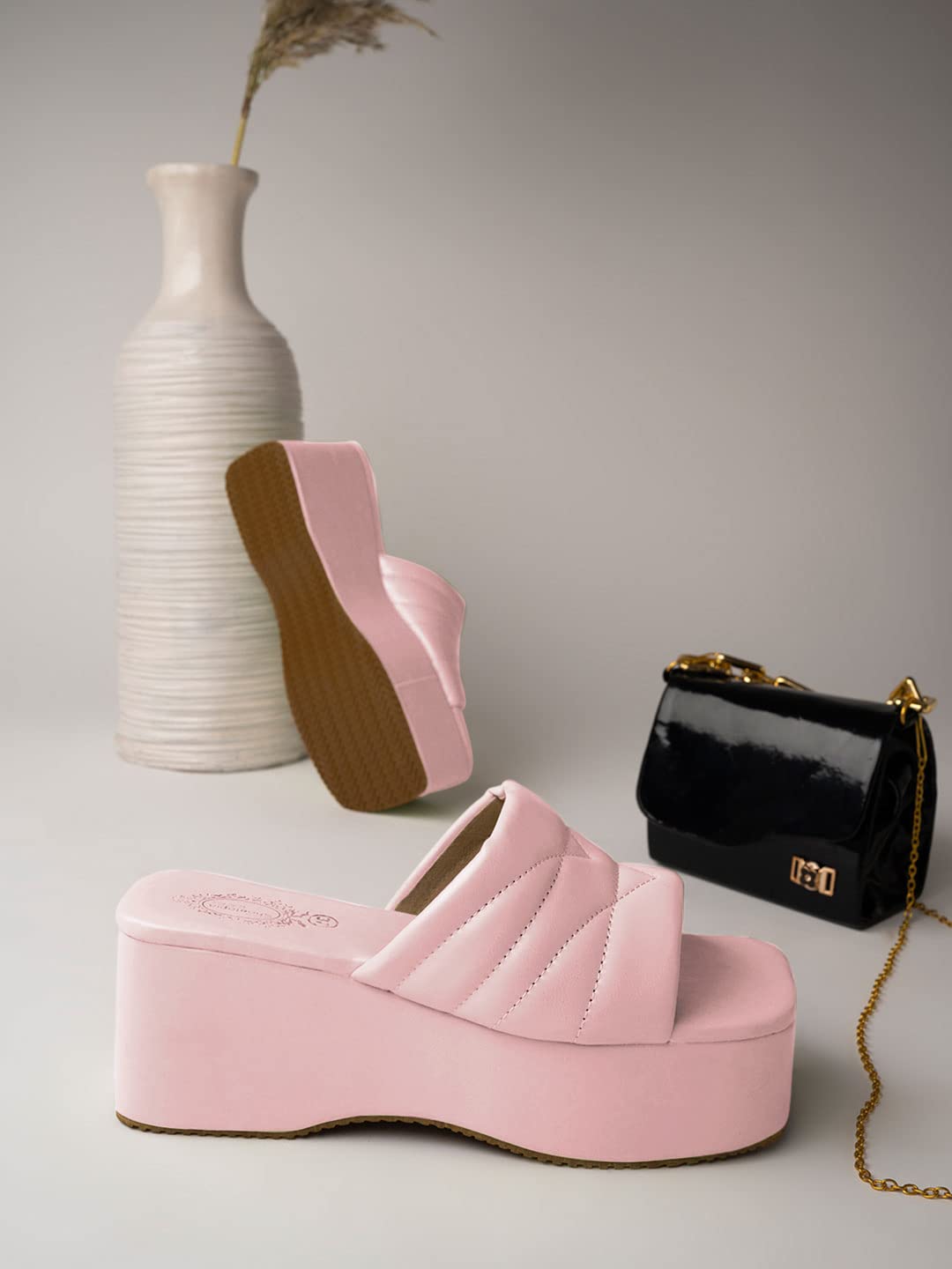 Shoetopia Retro Style Mauve Platform Heels For Women Girls Uk8 8 UK 2790₽