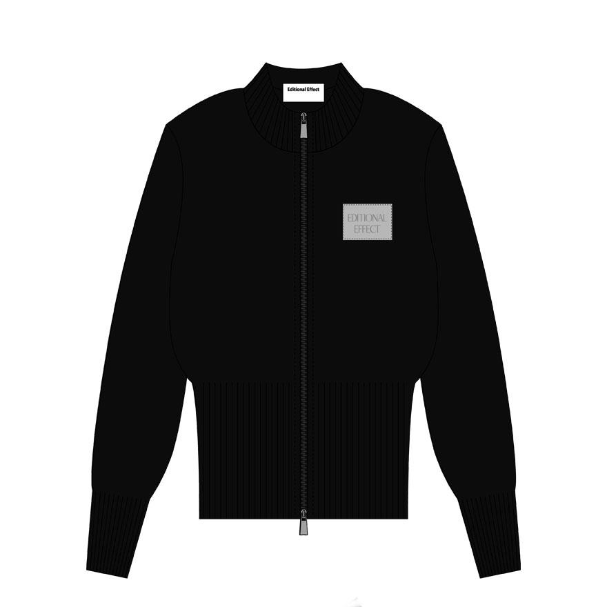 Kainjeu Limited Intentional Edition Knit Zip-Up_Black