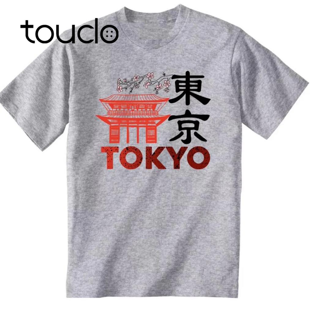 Tokyo Japan New Cotton Grey Unique Design Tops Tees Summer Unisexs Hip Hop Street Extend Slim Fit T Shirts