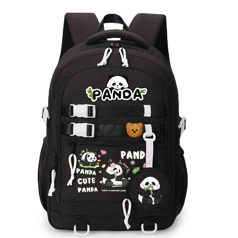 Panda Huahua 2025 New Cute Children's Schoolbag Cross-border Large-capacity Primary and Secondary School Students Lightweight Spine Protection