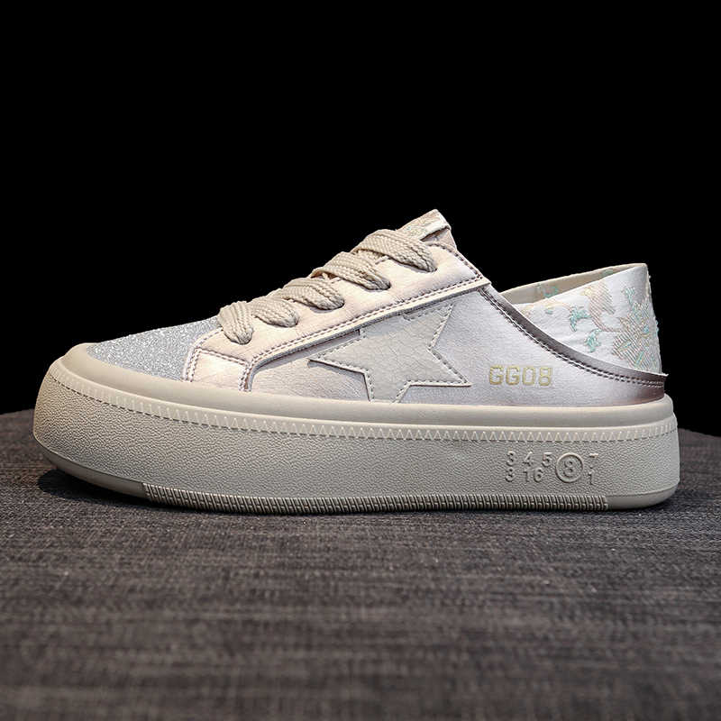Fashion PU Leather High Sole Women's Shoes For Summer Casual Green Moccasins Women's White Sneakers Sports Temis Sapatenis