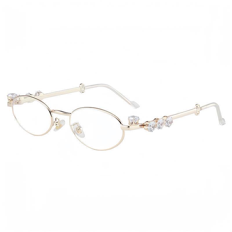 ins tide joint sunglasses women sunglasses men diamond oval yk Internet celebrities