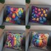 2D Colorful Beetles Pattern Digital Print Pillow Cover Pattern Cushion Cover Suitable For Sofa Bedroom Car Pillow Cover