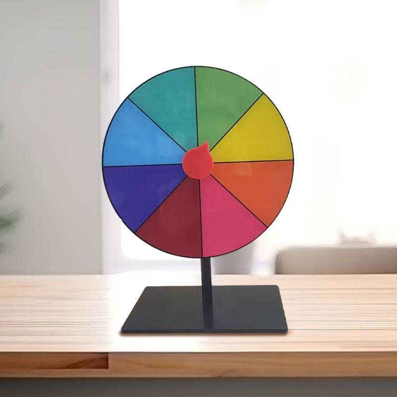 Tabletop Prize Turntable Erasable Reusable Fortune Wheel Lucky Draws Roulette Wheel Tabletop Lottery Machine Turntable