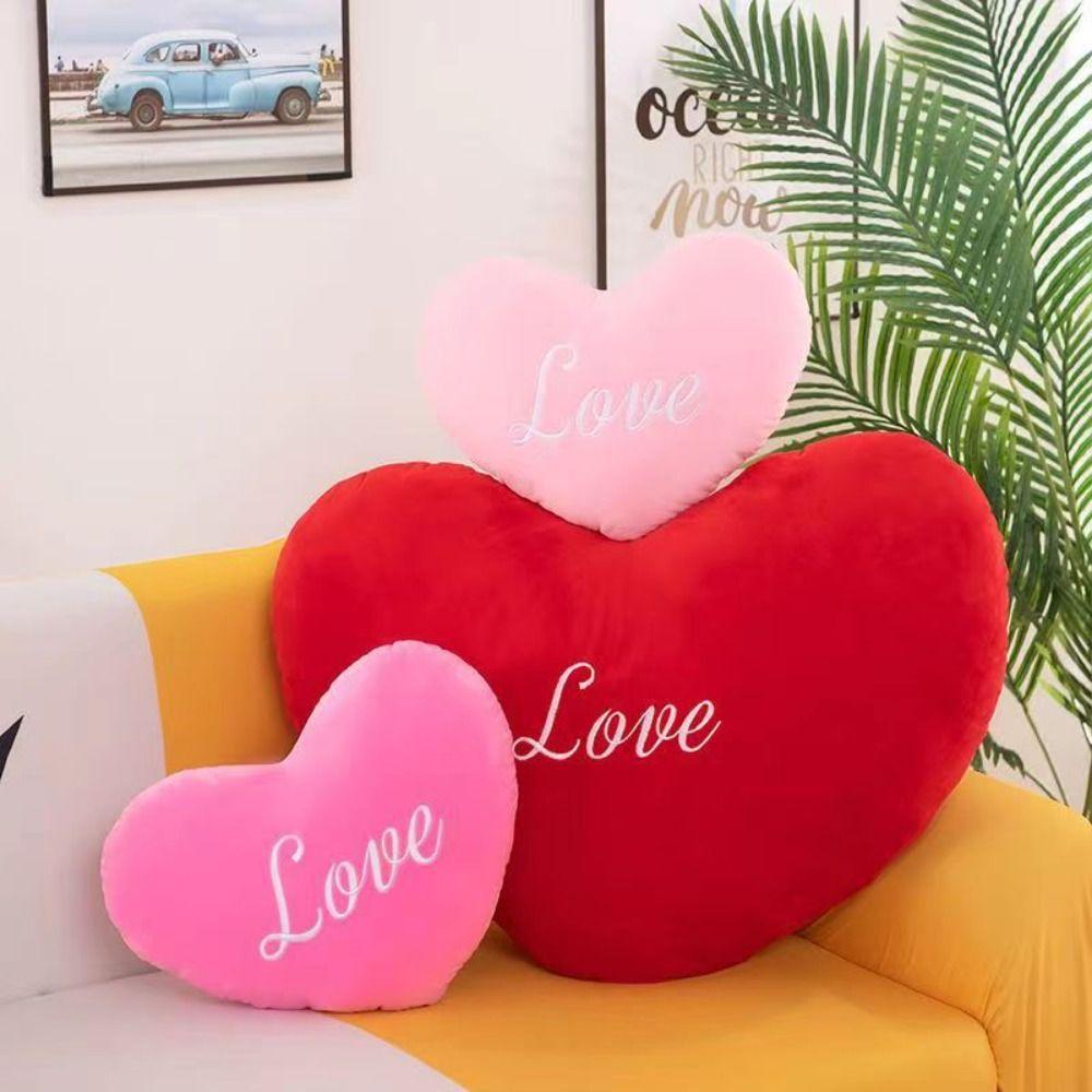 Heart Shape Heart Plush Pillow Valentines Day Stuffed Pillow New Soft Pillow